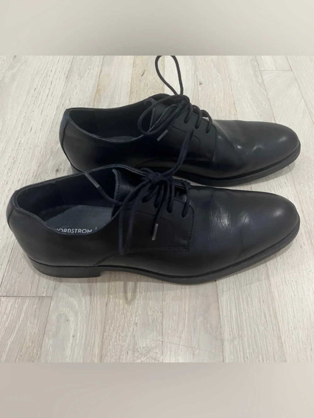Nordstrom Emmett Plain Toe Derby Formal Leather Men's Dress Shoes Black Size 9